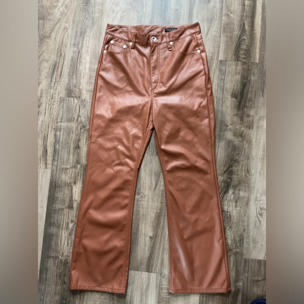 Rag & Bone Faux leather bootcut pants size 27